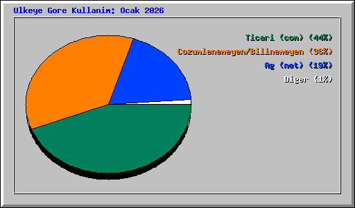 Ulkeye Gore Kullanim: Ocak 2026